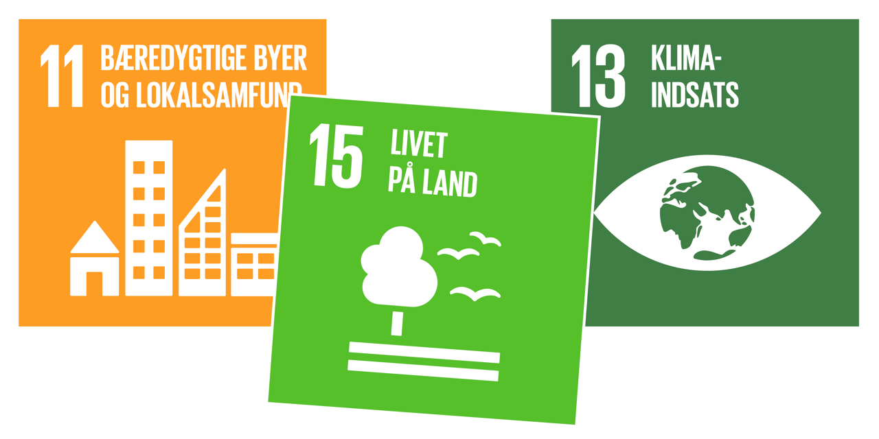 Verdensmålene for fokuspunktet klimatilpasning er: verdensmål 11: bæredygtige byer og lokalsamfund, verdensmål 13: klimaindsats, verdensmål 15: livet på land.
